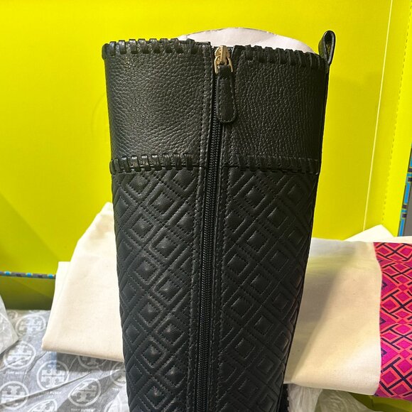🎀Tory Burch Marion Quilted Leather Riding Boots - Black - Picture 5 of 16